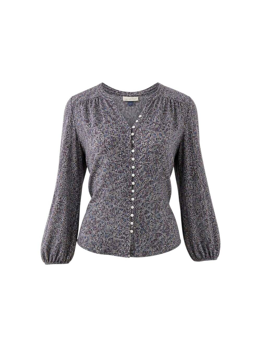 Universal Thread Balloon Sleeve Blouse Floral Button Front Boho Women’s Size L